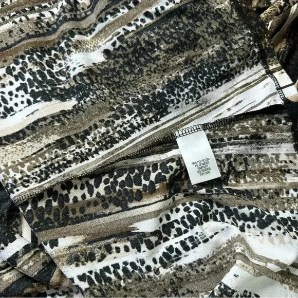 Dana Buchman Women’s Summer Dress Lg Brown Black White Sleeveless Unlined NWT - Picture 7 of 11